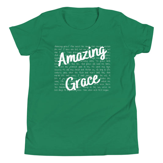 Amazing Grace Lyrics Youth T-Shirt