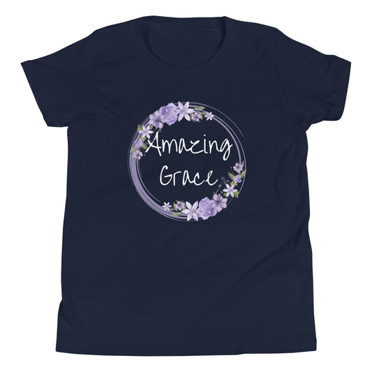 Amazing Grace Flowers Youth t-shirt
